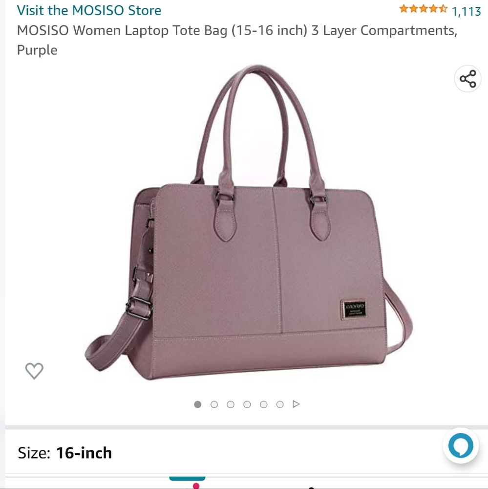 Laptop tote bag, Mosiso from Amazon
